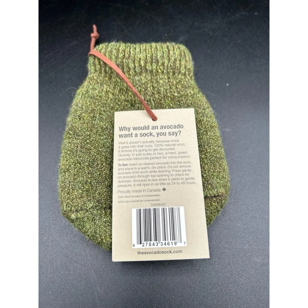 Avocado Lot Avocado Sock Perfectly Ripen Natural Wool & Joie Storage Container